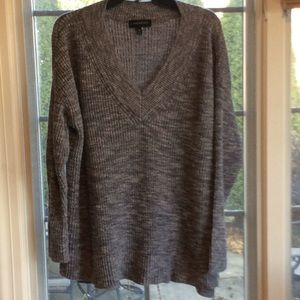 Lane Bryant Chunky Rib Knit V-Neck Sweater